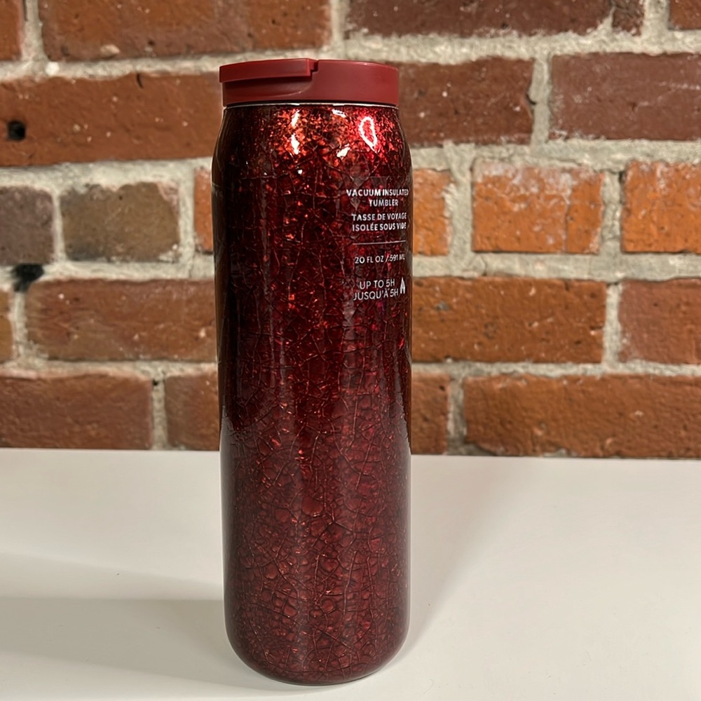 STARBUCKS | Holiday 2023 Red Crystal Stained Glass SS Water Bottle Tumbler